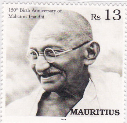 Mauritius-150th Birth Anniversary of Mahatma Gandhi 1V+FDC
