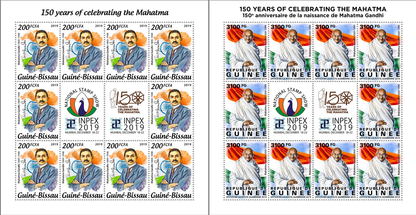 Central African Countries 2019 Gandhi 150th Birth Anniversary Special Issue Sheetlets (Set of 11 Sheetlets).