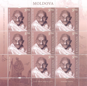 Moldova 2019 Gandhi 150th Birth Anniversary Issue Sheetlet.