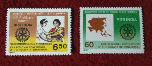 Rotary international pair set of 1987 .  MNH