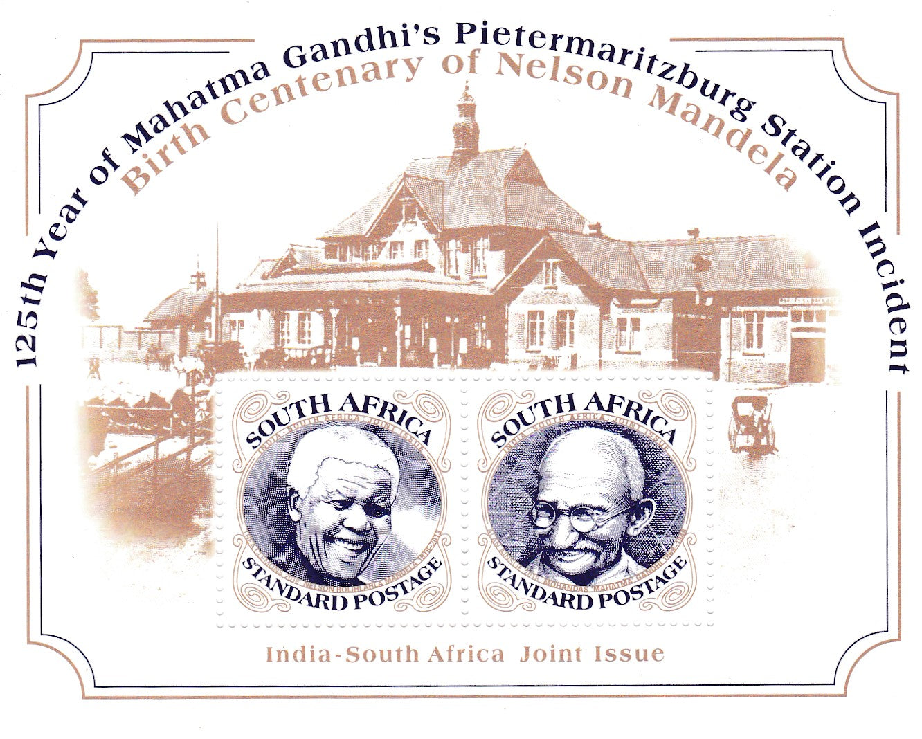 SOUTH AFRICA 2018 MANDELA-GANDHI JOINT ISSUE WITH INDIA MS