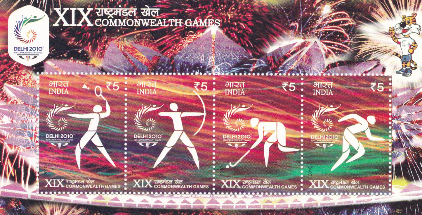 India Miniature Sheet-Commonwealth Games