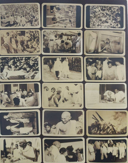 Huge lot of old 295- all different picture postcards on Gandhiji. Printed in London. All in pristine condition.