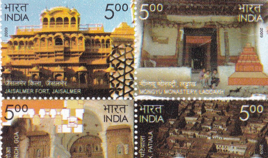 India-Se-tenants -Heritage Monuments-2009
