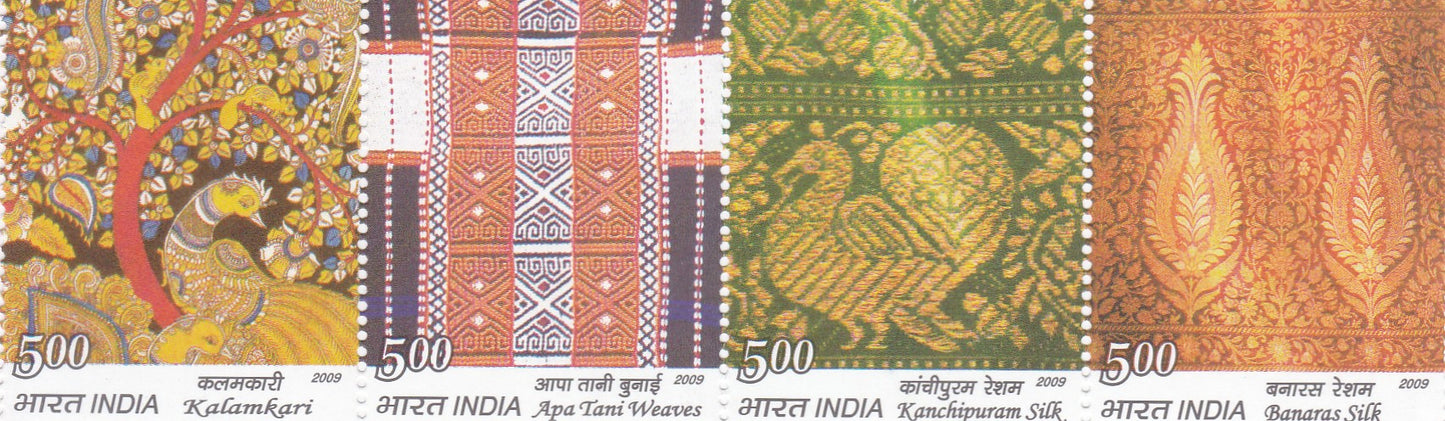 India-Se-tenants -Indian textiles-2009.