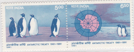 India-Se-tenants -Antarctic Treaty-1991