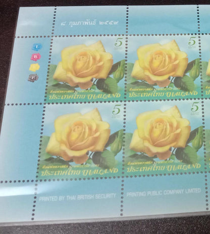 Thailand beautiful Yellow Rose scented stamp-Unusual