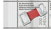 Switzerland-An adhesive plaster and a bandage clip unusual stamps.