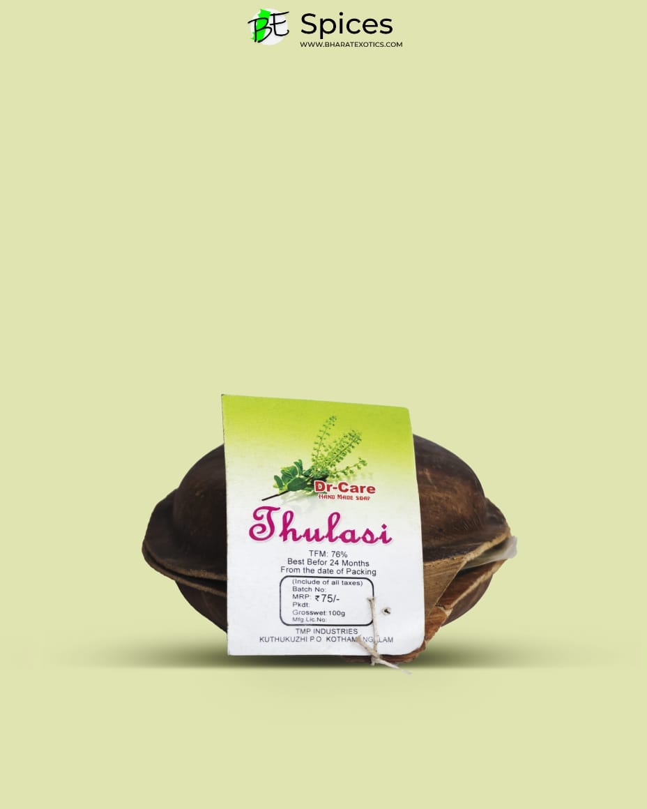 Hand made soaps in attractive packing made of palm leaf-Tulsi