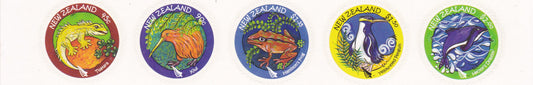 Newzealand round shaped adhesive stamps