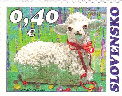 Slovenia fish & goat scented stamps
