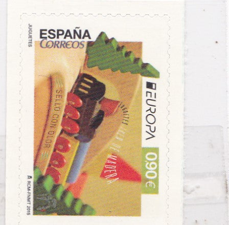 Spain scented stamp on trains-.