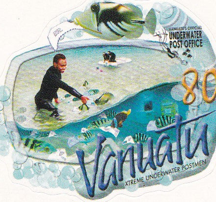 Vanuatu extreme under water postman