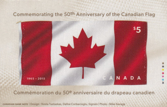 Canada-Commerorating the 50th Anniversary of the Canadian Flag-SILK M/S