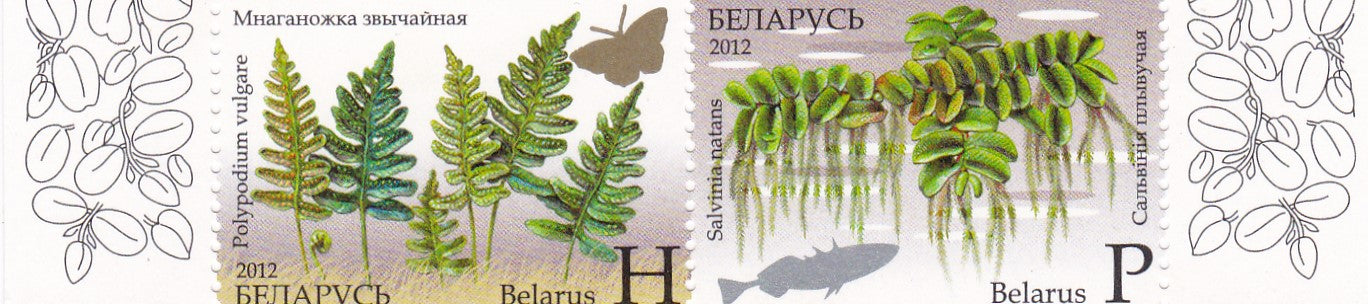 Belarus pair of highly embossed unusual stamps.