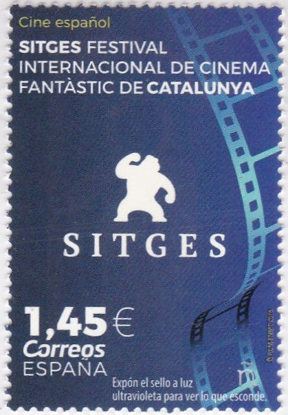 Spain Unusual stamp with Augment Reality-Cinemas theme