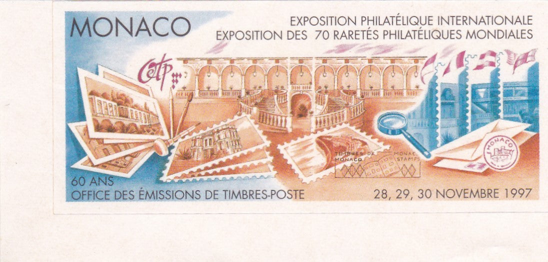 Monaco-stamps on stamps