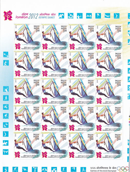 India-2012 Complete set of 5 Sheetlet Olympics
