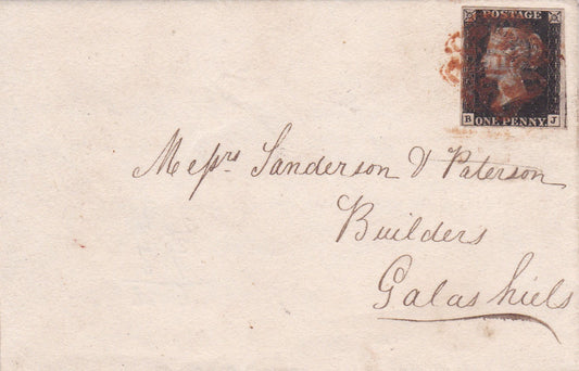 Penny Black-World's first stamp postally used on cover 2nd Nov,1840