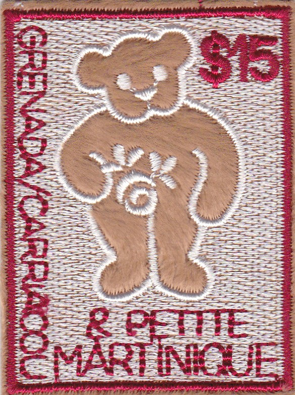 Greneda/Carriacou -Unusual Embroidery stamp -Beautiful Teddy Bear. #valentinesday.