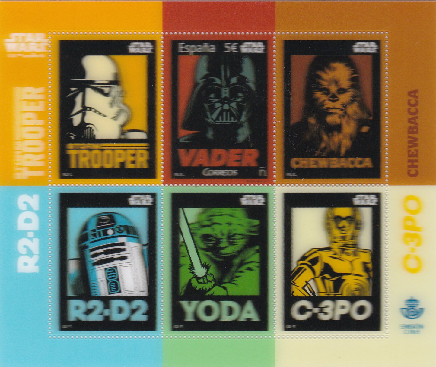 Spain-Lenticular MS on Star Wars.