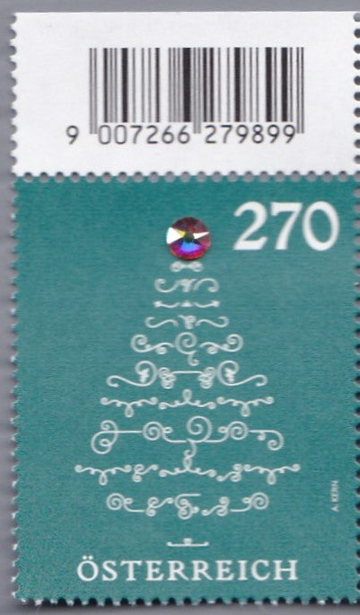 Austria-Stamp with Unusual Crystal