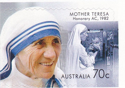 Australia-Mother Teresa self adhesive stamp.