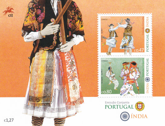 Portugal-India joint issue pair MS from Portugal.