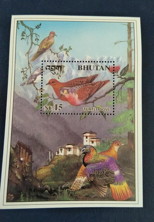 Bhutan ms on turtle dove.