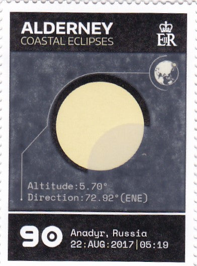 Alderney thermosensitive stamps set of 6.