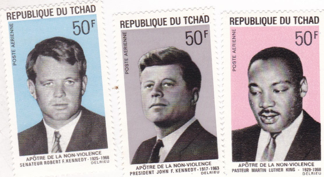 John f Kennedy Robert F Kennedy and  Martin Luther King  From Tchad