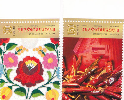 Hungary set of two scented stamps... (Without ms and without embroidery).