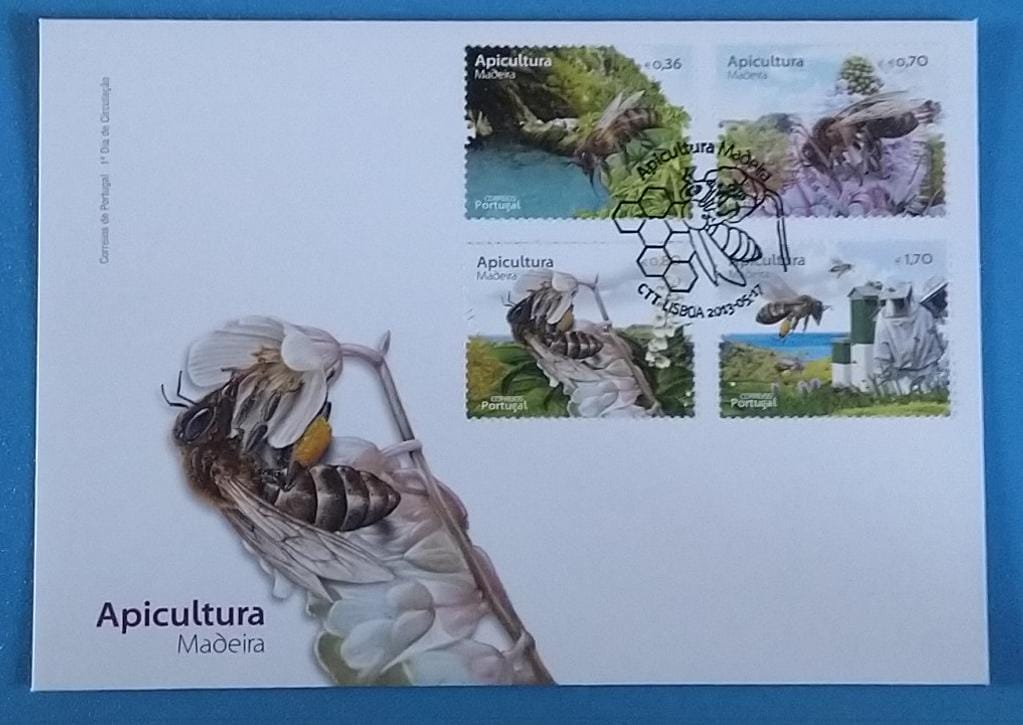 Portugal 2 Ms and 1 Fdc +1 folder on apiculture.