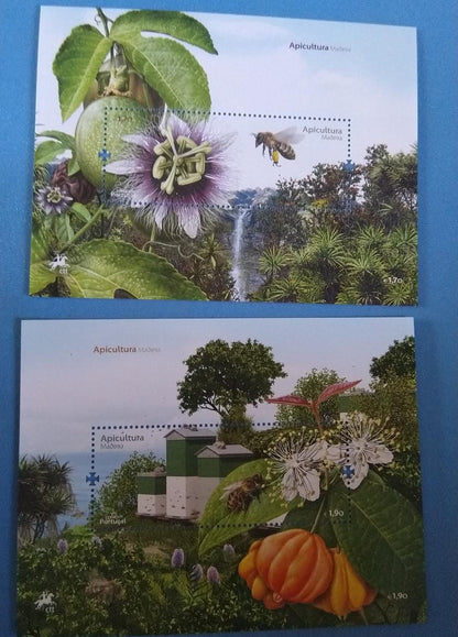 Portugal 2 Ms and 1 Fdc +1 folder on apiculture.