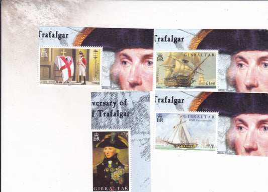 Gibraltar-A piece of history is attached in one of the Unusual stamp.
