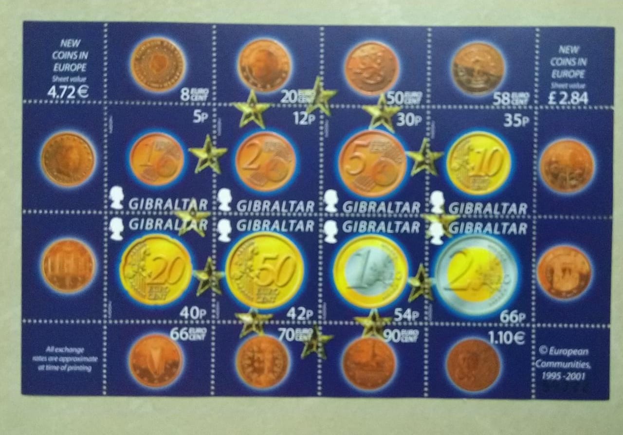 Gibraltar-Euro coins set ms from Gibraltar.