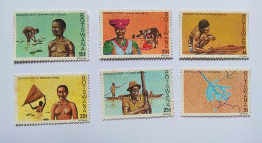 Botswana 6v MNH set - like sand paper rough surface.