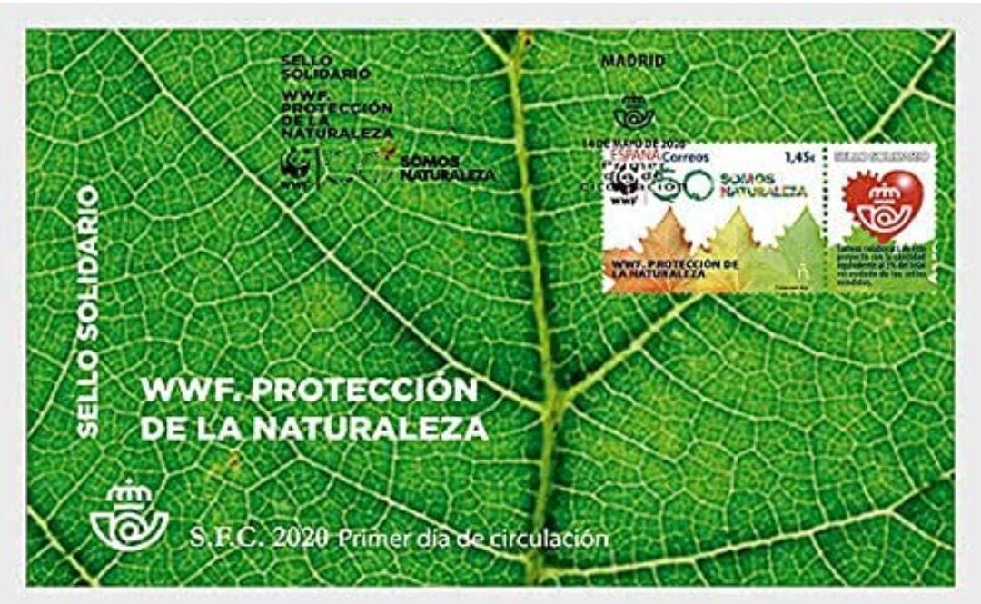 Unusual first day cover -feel like real leaf .