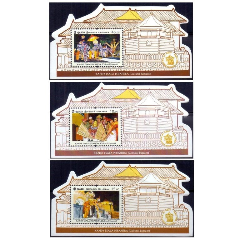 Sri Lanka 2020 – Esala Perahera Festival, Kandy - 3 diff. S/Sheet.