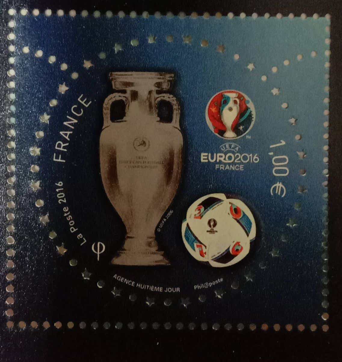 France 1V stamps on football.