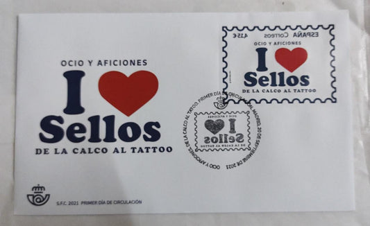 Spain-World's first tattoo stamp FDC By Spain.