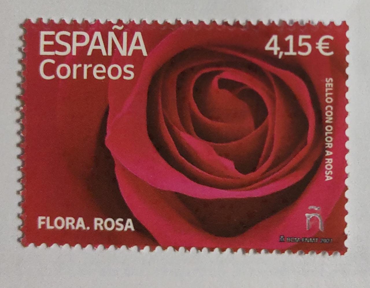 Spain rose scented 🌹 stamp.