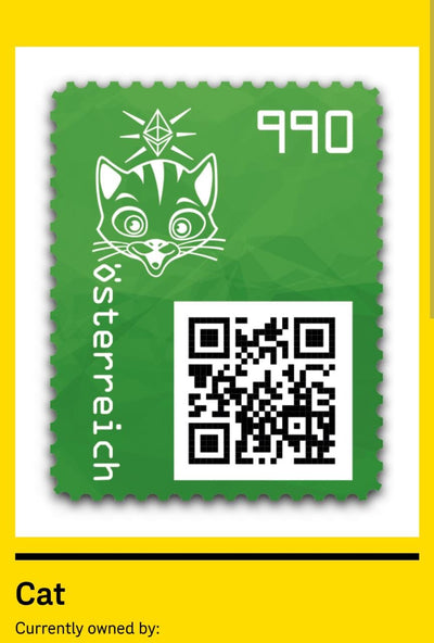 Rhino 🦏 and cat 😺  New crypto currency stamp from Austria -series 3.1 issued in October.