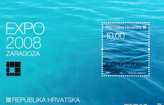 Croatia Unusual ms with silver foiling on Water-2008