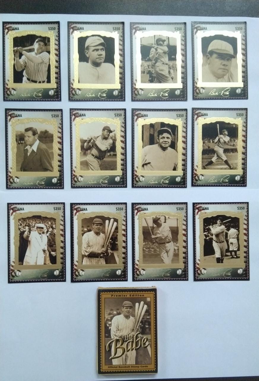 Guyana-The most rarest card stamps ever issued, on Babe Ruth
