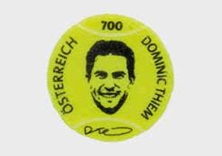Austria Original felt stamp in the shape of tennis ball in honor of Dominic Thiem.