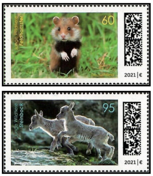 Germany 2 v Q code stamps set.