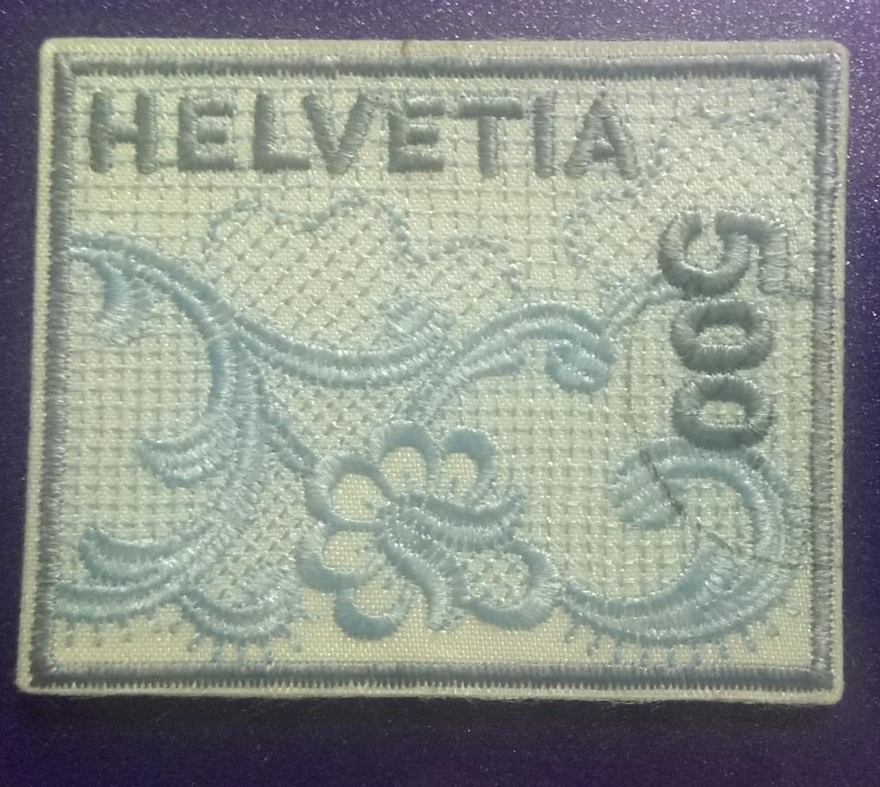 Swiss beautiful Embroidery Used stamp.