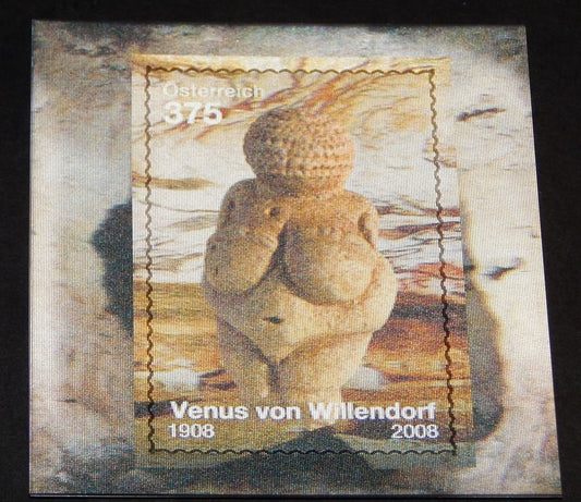 2008 issue Austria 3d lenticular ms on Goddess of Birth.