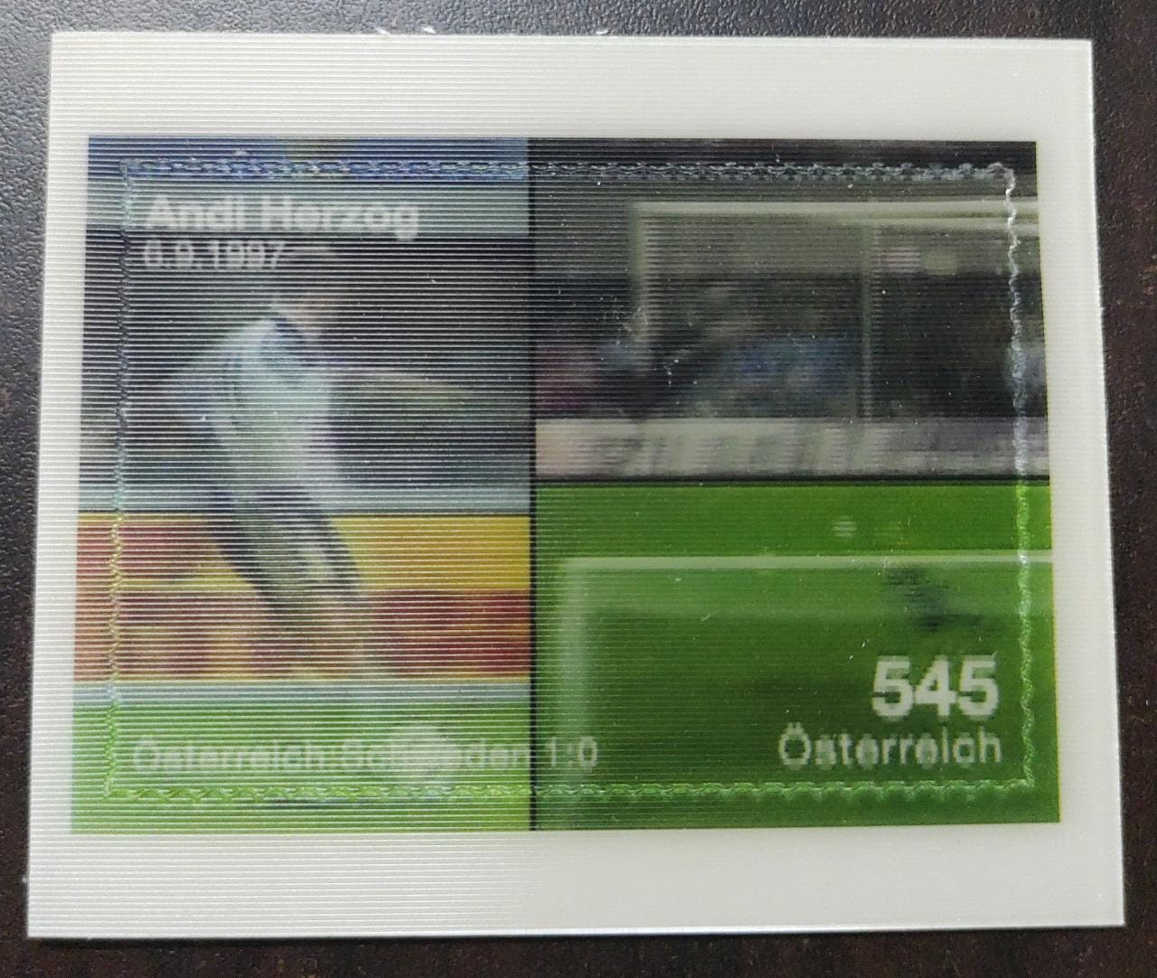 2008 ऑस्ट्रिया से फुटबॉल पर थ्री डी लेंटिकुलर एमएस।